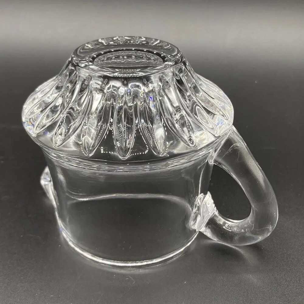 Vintage Gorham Full Lead Crystal Stacking Open Sugar Bowl & Creamer Set